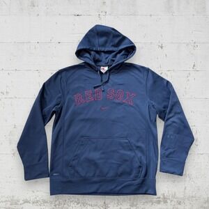 Boston Red Sox Nike Therma Fit Navy Blue Hoodie Sweatshirt Size M